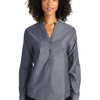 Port Authority® Ladies Long Sleeve Chambray Easy Care Shirt