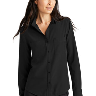 Mercer+Mettle® Women's Stretch Crepe Long Sleeve Camp Blouse